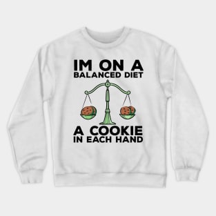 Funny Diet Cookies Meme Weightloss Gym Workout Fitness Gift Crewneck Sweatshirt